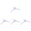 4Pcs White Xmas Tree Stand Plastic Holder for Home Decoration 3