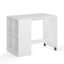 Kudl - Kids Under Desk with Built in Side Storage - MDF/Wood - L52.5 x W90 x H71 cm - White