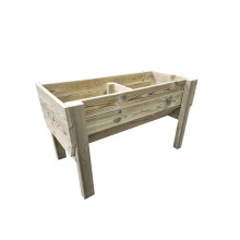 Raised Veg Trug Garden Planter - Scandinavian Redwood - L52 x W150 x H60 cm - Minimal Assembly Required