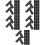 240Pairs Durable Black Nylon Sew on Hook and Loop Strips for Clothes 9