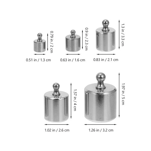 1Ensemble Poids Chromé Argent Pour 2