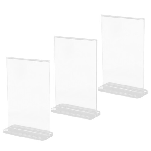 9St Heldere Acryl Menuhouder Dubbelzijdig Voor En 1