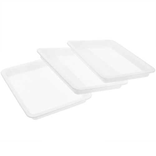 12St Duurzaam Plastic Schilder-En Experiment Tray Wit Voor Kinderen