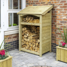 Premium Heritage Single Log Store - Timber - L71 x W112 x H170 cm