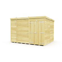 10 x 8 Feet Pent Shed - Double Door Without Windows - Wood - L231 x W302 x H201 cm