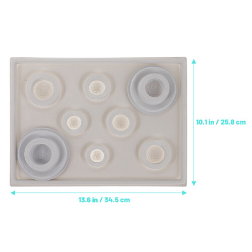 1Ensemble Plateau Silicone Gris Multifonction Pour DIY 1