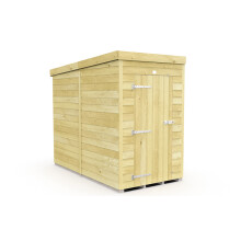 4 x 8 Feet Pent Shed - Single Door Without Windows - Wood - L231 x W127 x H201 cm