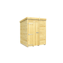5 x 5 Feet Pent Shed - Single Door Without Windows - Wood - L147 x W158 x H201 cm