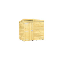 7 x 5 Feet Pent Shed - Single Door Without Windows - Wood - L147 x W214 x H201 cm