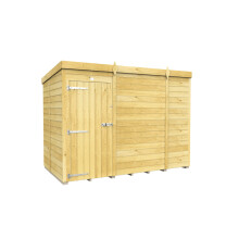 9 x 5 Feet Pent Shed - Single Door Without Windows - Wood - L147 x W276 x H201 cm