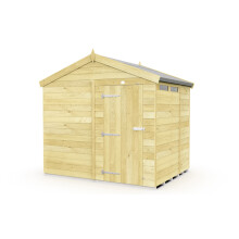 8 x 7 Feet Apex Security Shed - Single Door - Wood - L214 x W231 x H217 cm