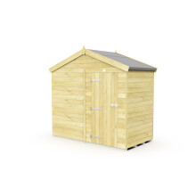 8 x 4 Feet Apex Shed - Single Door Without Windows - Wood - L127 x W231 x H217 cm