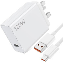 120W Charger Plug for Xiaomi, ACAGET 6A/1M 120W Cable, UK Wall Charge, USB C Cable, for Xiaomi 15 14T 13T Pro 13 12T 11T for Redmi Note 14s 14 13 12