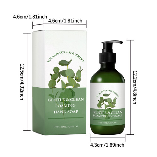 2x100ml Eukalyptus-Pfefferminze Schäumende Handseife 1