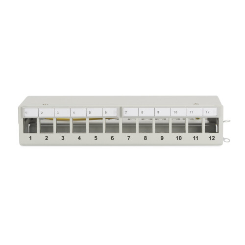 Desktop Patch Panel - For Keystone Modules - 12-port - Shielded - Patch field - Surface mounting - Grey 1