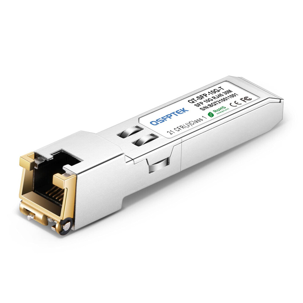 10Gbase-T Sfp+ Copper Rj45 Transceiver, 10Gbe Mini Gbic, Sfp To Rj45, 10G Module For Juniper Ex-Sfp-10Ge-T, Ubiquiti, Tp-Link, D-Link, Mikrotik Up To 767912359625