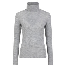 (16 UK, Light Grey) Mountain Warehouse Womens/Ladies Merino Wool Roll Neck Base Layer Top