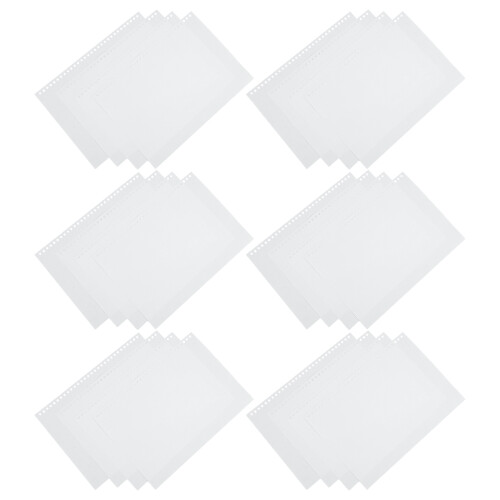 200Sheets White Loose Leaf Punched Paper Reusable Sticker Album Refill