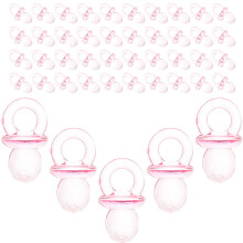 50Pièces Mini Sucettes Plastique Roses Favoris Et Décors Baby Shower