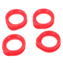 8Pcs Red Silicone Finger Rings for Scissors Hairdressing Pet Grooming