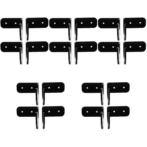 10Paires Support Décoratif Noir Pour Rangement Battes 2