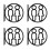 4Pièces Plaques Toilette Hommes Noir Design Moderne 7