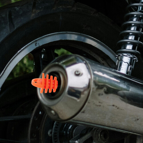 2Pièces Bouchons D'échappement Orange En Caoutchouc Durable 2