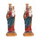 2Pièces Figurine Résine Décor Maison Couleurs Vives 4