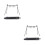 2Pièces Support Camping Aluminium Noir Extérieur 7