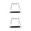 2Pièces Support Camping Aluminium Noir Extérieur 8