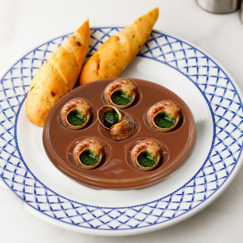 2 pièces plat de cuisson en céramique, assiette à escargots conques 2