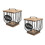 2Pcs Kitchen Coffee Pod and Filter Storage Basket with Wood Lid 5