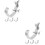 8Pcs Silver Aluminum Truss Light Hooks Sturdy Stage Clamp Clips 8