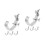 8Pcs Silver Aluminum Truss Light Hooks Sturdy Stage Clamp Clips 6