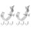 8Pcs Silver Aluminum Truss Light Hooks Sturdy Stage Clamp Clips 4