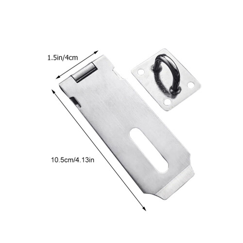 2St Rvs Hasp Lock Voor Slaapkamer Garage Veiligheid 2