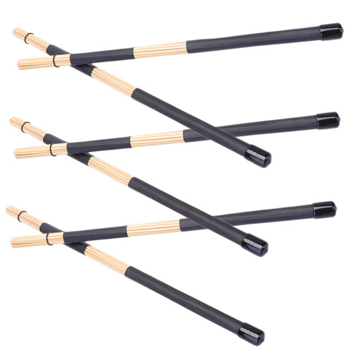 3Paren Bamboo Drum Mallets Zwart, Duurzame Percussie Instrument Sticks