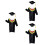 3Pièces Toges Multicolores Enfants , Doctorat, Cosplay 6