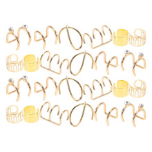 4Sets Gouden Haarjuwelen En Ear Cuffs Vlechten, Modeaccessoires