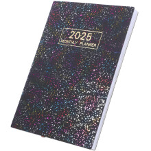 3St 2025 Planner PU Lederen Notitieboek Zwart Voor Studenten & Leraren
