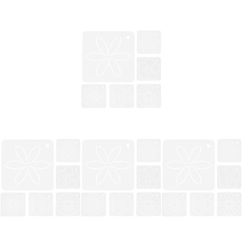 24St Multi-Use Quilting Templates Van Wit Acryl, Voor Beginners 2