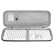 Geekria Keyboard Carrying Case, Hard Shell Protective Travel Bag. Compatible with Apple Magic Keyboard with Numeric Keypad and Apple Magic Mouse Combo