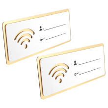 8Pièces Signalétique WiFi Pour Commerce Et