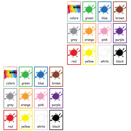 Cartes Cognitive Couleurs Mots Anglais Apprentissage 2