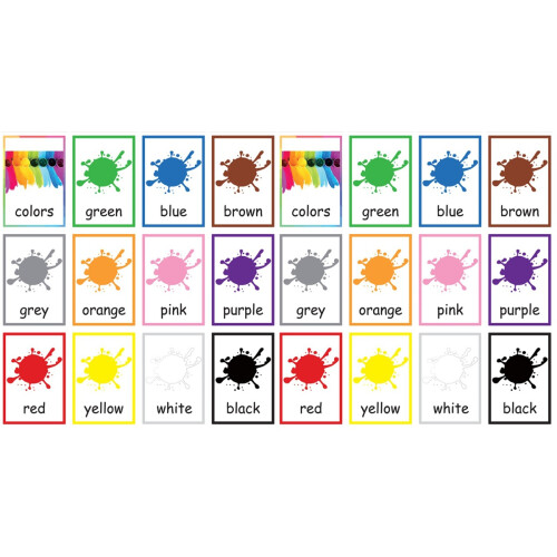 Cartes Cognitive Couleurs Mots Anglais Apprentissage 1