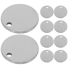 30Pièces Étiquettes Métal Argent DIY Pour Chat En Acier