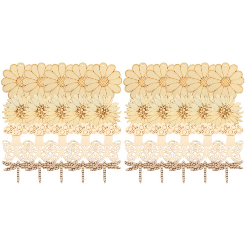 100Ensembles Artisans Bois Naturel Découpages Pour Projets DIY 1