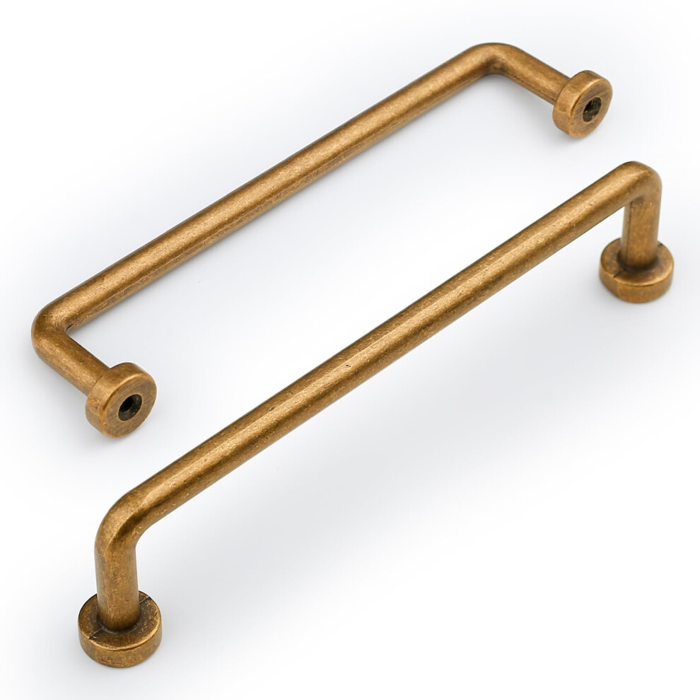 Amerdeco 10 Pack Antique Brass 160Mm Hole Centers Kitchen Cabinet Pulls Cabinet Hardware Kitchen Handles For Cabinets Cupboard Handles Drawer Pulls