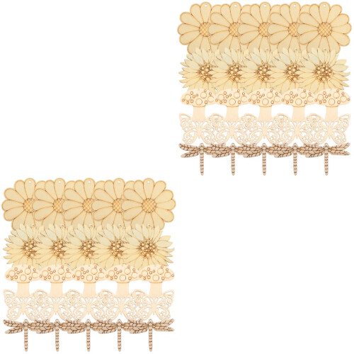 100Ensembles Artisans Bois Naturel Découpages Pour Projets DIY 2