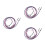 3Pièces Pinces Rose Nylon Pour Enfants Sangles Ajustables Hiver 8